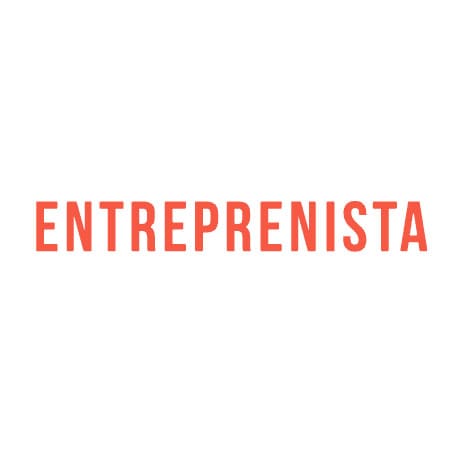 The word "ENTREPRENISTA" is displayed in bold, uppercase, orange letters on a plain white background, celebrating visionary leaders like Siham Lahmine, founder of Morocco Travel Organizer.